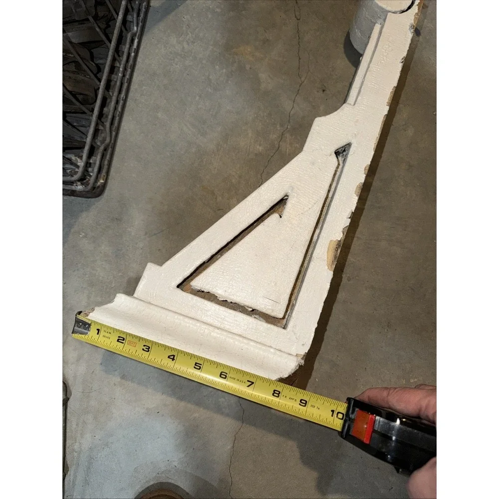 Pair Of 25in antique White wooden‎ corbels Vintage